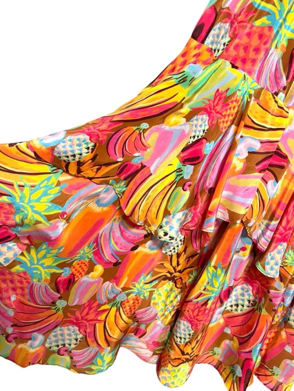 NWT FARM RIO Fruit Salad Ruffle Tiered Maxi Dress XL - Picture 5 of 10